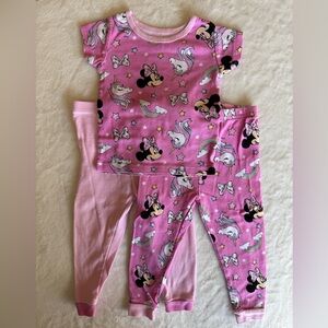 Disney Minnie Mouse Toddler 3pc Pajama Set Pink 2T